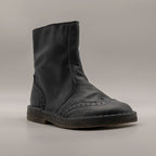 B&B 2024 – Stivaletti bambina in pelle con fondo in para blu scuro - scarpe di qualità venduta a Milano da Pli-Pla