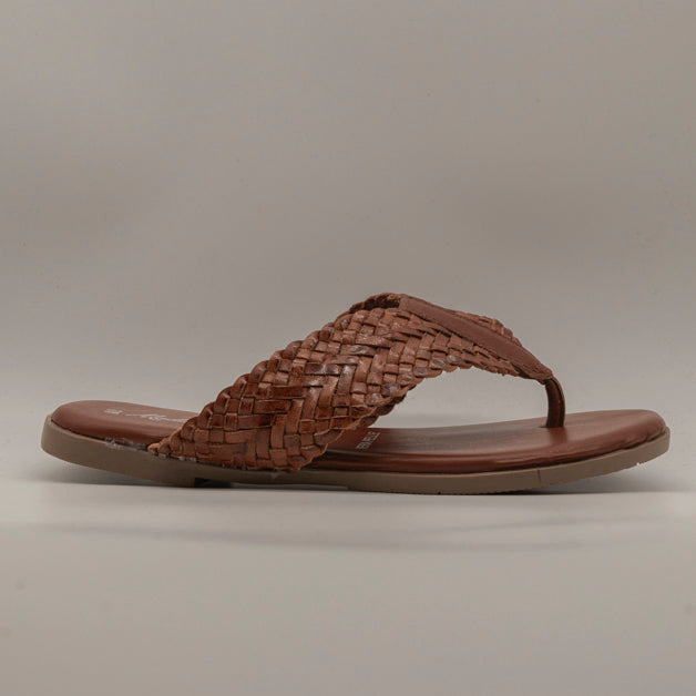 B&B 15 – sandali infradito in vera pelle Made in Italy - mattone - scarpe di qualità venduta a Milano da Pli-Pla