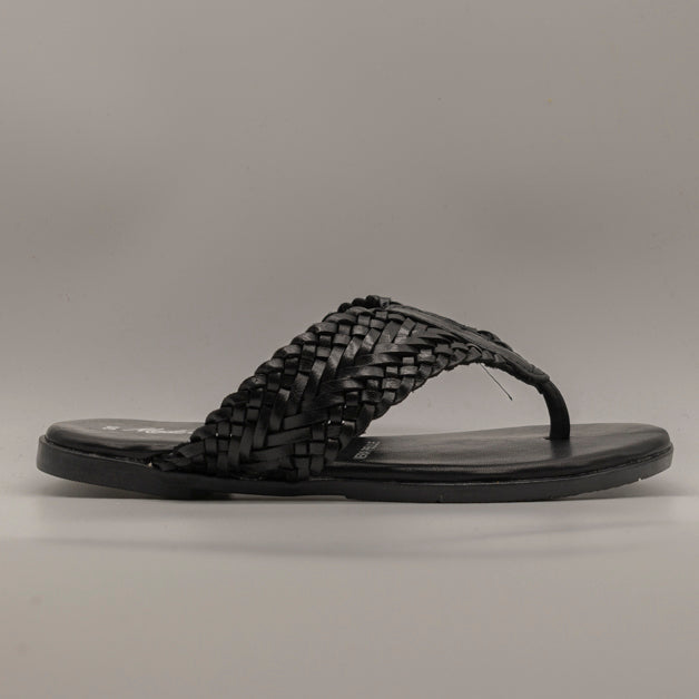 B&B 15 – sandali infradito in vera pelle Made in Italy - nero - scarpe di qualità venduta a Milano da Pli-Pla