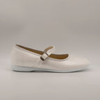 Batilas 107/109 – ballerine bambina in tela con cinturino regolabile - bianco - scarpe di qualità venduta a Milano da Pli-Pla