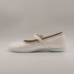 Batilas 107/109 – ballerine bambina in tela con cinturino regolabile - bianco - scarpe di qualità venduta a Milano da Pli-Pla