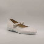 Batilas 107/109 – ballerine bambina in tela con cinturino regolabile - bianco - scarpe di qualità venduta a Milano da Pli-Pla