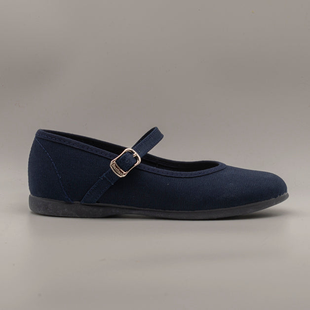 Batilas 10701 – ballerine bambina in tela con cinturino Mary Jane - blu marino - scarpe di qualità venduta a Milano da Pli-Pla