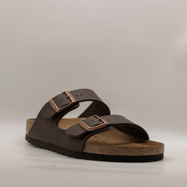Birkenstock Arizona sandali dark brown - pianta larga - scarpe di qualità venduta a Milano da Pli-Pla