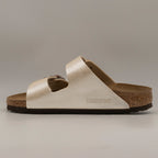 Birkenstock Arizona – sandalo a due cinturini con plantare anatomico - graceful pearl white - scarpe di qualità venduta a Milano da Pli-Pla
