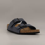 Birkenstock Arizona Kids – sandalo aperto bambino a due cinturini con plantare anatomico - blu navy - scarpe di qualità venduta a Milano da Pli-Pla
