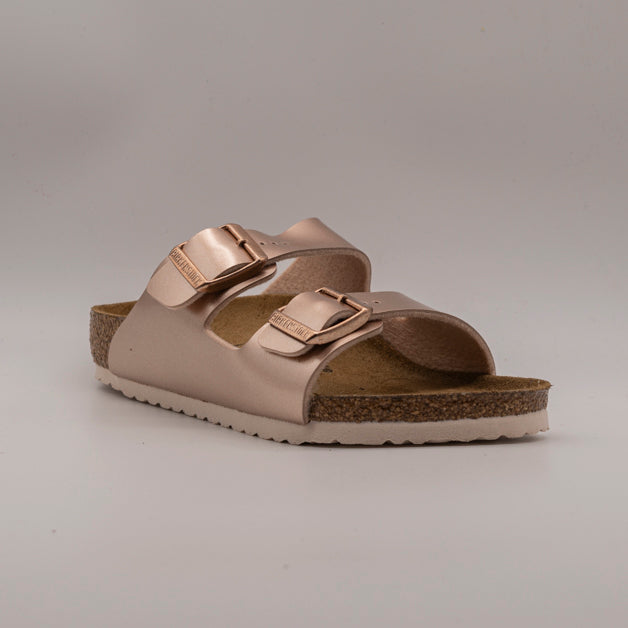 Birkenstock Arizona Kids – sandalo aperto bambino a due cinturini con plantare anatomico - electric metallic copper - scarpe di qualità venduta a Milano da Pli-Pla