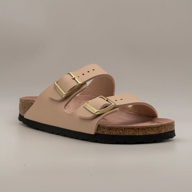 Birkenstock Arizona – sandalo a due cinturini con plantare coordinato - Triples New beige/Pink clay - scarpe di qualità venduta a Milano da Pli-Pla