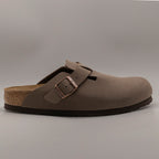 Birkenstock Boston – sabot in Birko-Flor con plantare anatomico - mocca - scarpe di qualità venduta a Milano da Pli-Pla