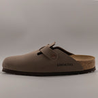 Birkenstock Boston – sabot in Birko-Flor con plantare anatomico - mocca - scarpe di qualità venduta a Milano da Pli-Pla