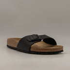 Birkenstock Madrid – Sandali a una fascia con plantare anatomico - nero - scarpe di qualità venduta a Milano da Pli-Pla