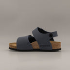 Birkenstock New York Kids – sandalo bambino con cinturino al tallone e plantare anatomico - blu navy - scarpe di qualità venduta a Milano da Pli-Pla