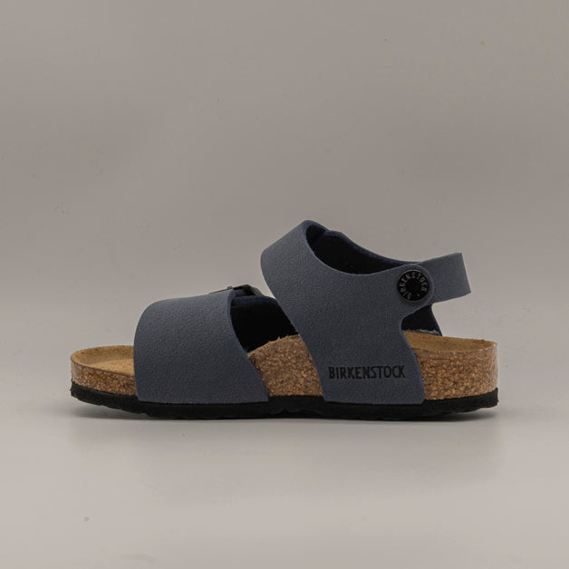Birkenstock New York Kids – sandalo bambino con cinturino al tallone e plantare anatomico - blu navy - scarpe di qualità venduta a Milano da Pli-Pla