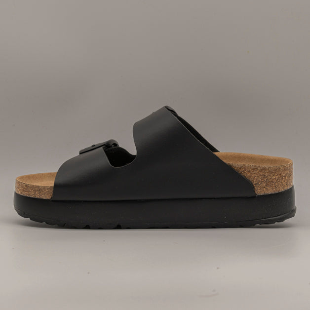 Arizona PAP Flex Platform – sandalo platform vegano con plantare anatomico nero - scarpe di qualità venduta a Milano da Pli-Pla