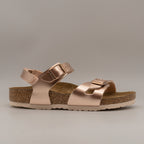 Birkenstock Rio Kids – sandalo bambino con cinturino al tallone e plantare anatomico - electric metallic copper - scarpe di qualità venduta a Milano da Pli-Pla