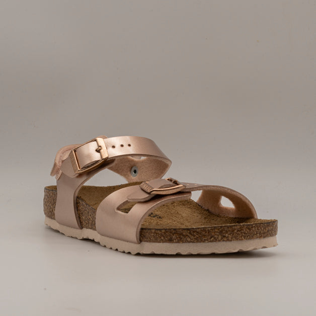 Birkenstock Rio Kids – sandalo bambino con cinturino al tallone e plantare anatomico - electric metallic copper - scarpe di qualità venduta a Milano da Pli-Pla