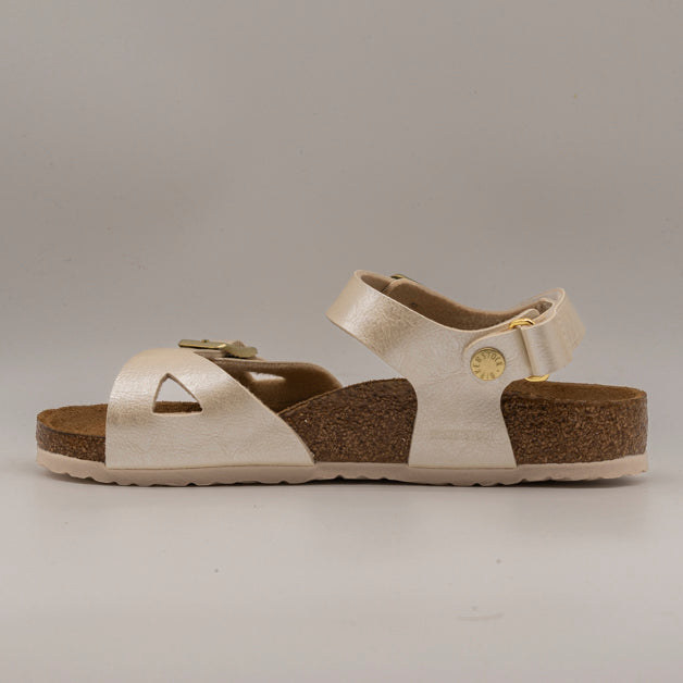 Birkenstock Rio – sandalo con cinturino al tallone e plantare anatomico - graceful pearl white - scarpe di qualità venduta a Milano da Pli-Pla