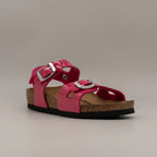 Birkenstock Rio Kids – sandalo bambina con cinturino al tallone e plantare anatomico - patent fuchsia tulip - scarpe di qualità venduta a Milano da Pli-Pla