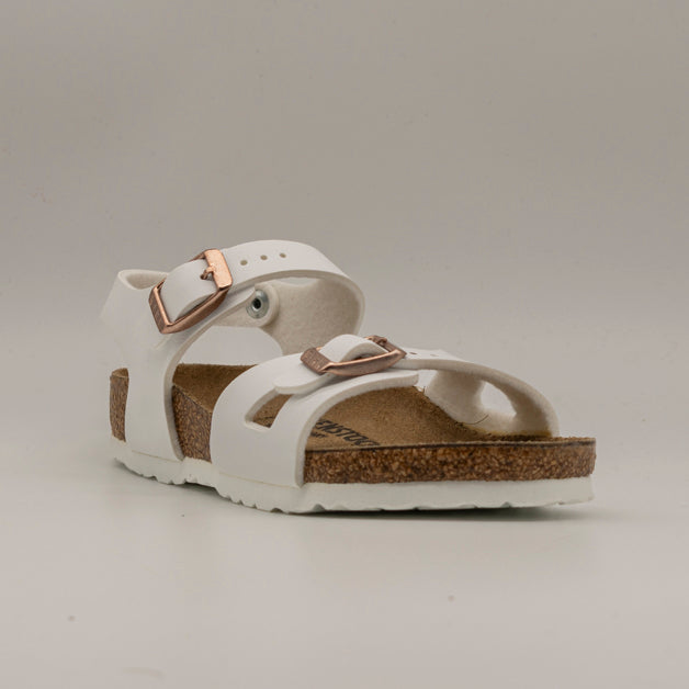 Birkenstock Rio Kids – sandalo bambino con cinturino al tallone e plantare anatomico - Bianco - scarpe di qualità venduta a Milano da Pli-Pla