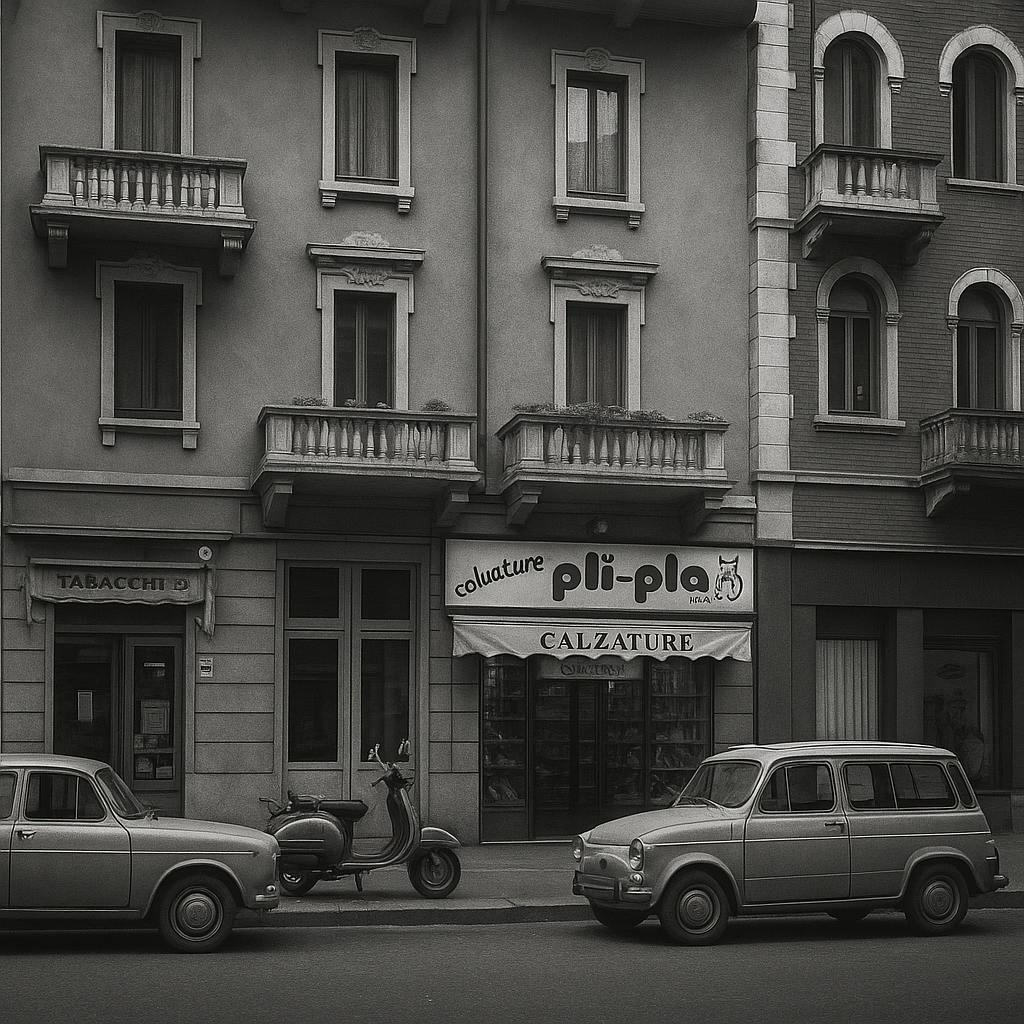 L'activité artisanale de la famille Becheroni a débuté dans la fabrique de chaussures Pli-Pla à Milan, qui était en activité depuis 1930.