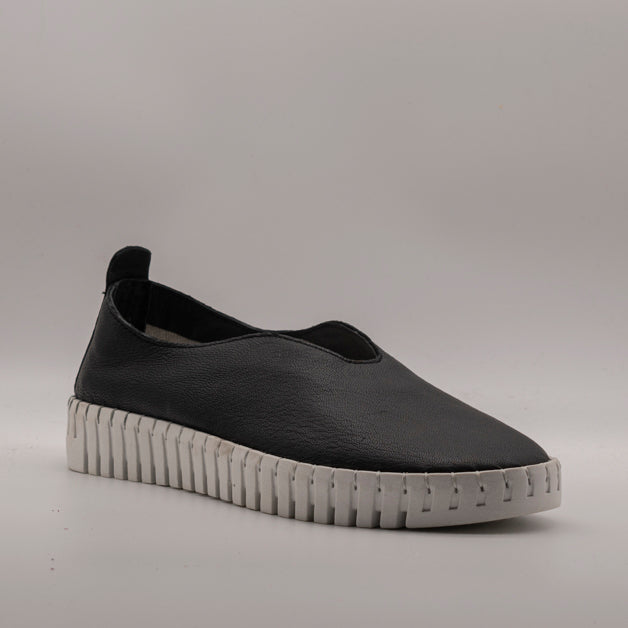 Cinzia Soft PQ8245449C ballerine in pelle con suola platform nero - scarpe di qualità venduta a Milano da Pli-Pla