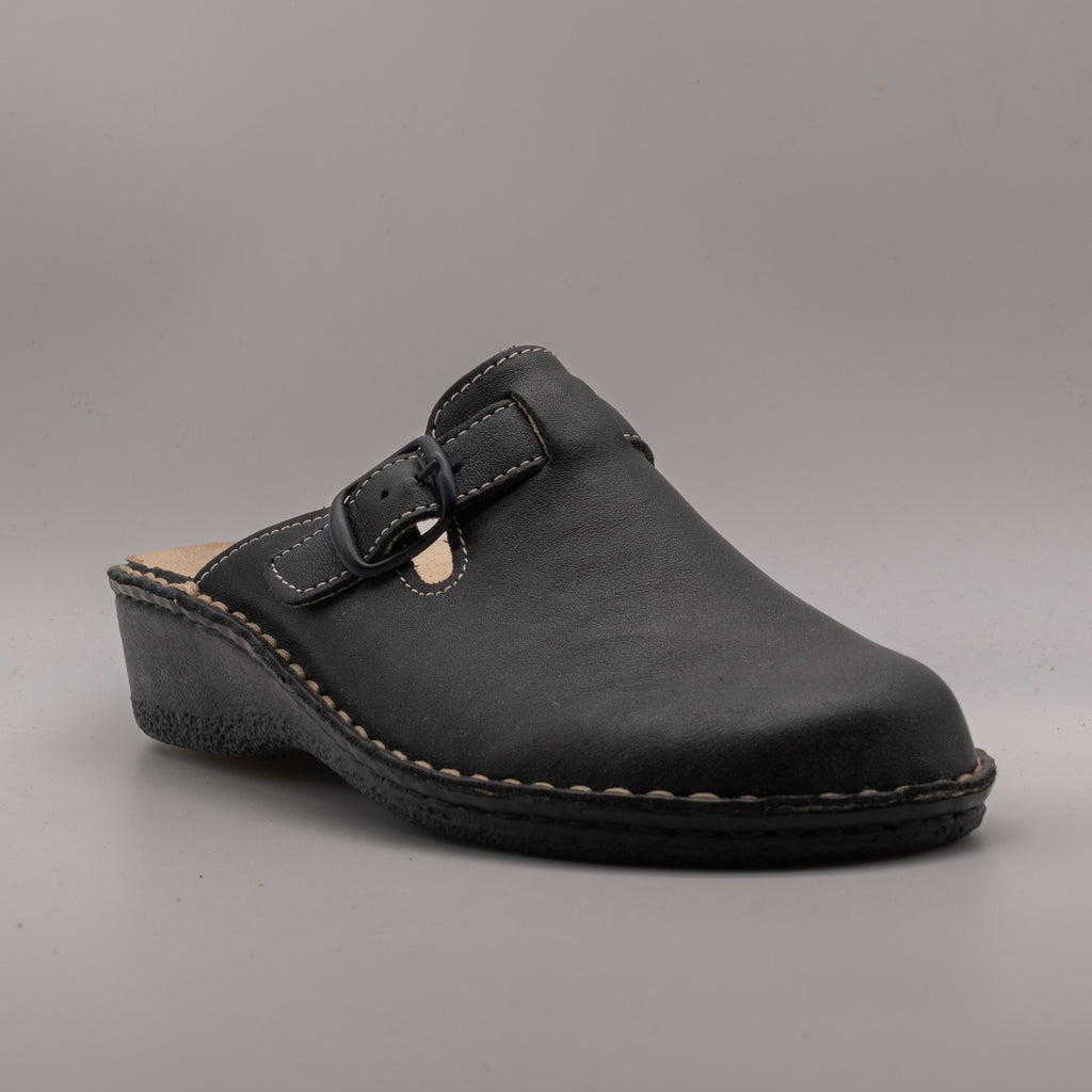 Cinzia Soft IM2020 – Ciabatte donna in pelle con plantare estraibile - blu - scarpe di qualità venduta a Milano da Pli-Pla