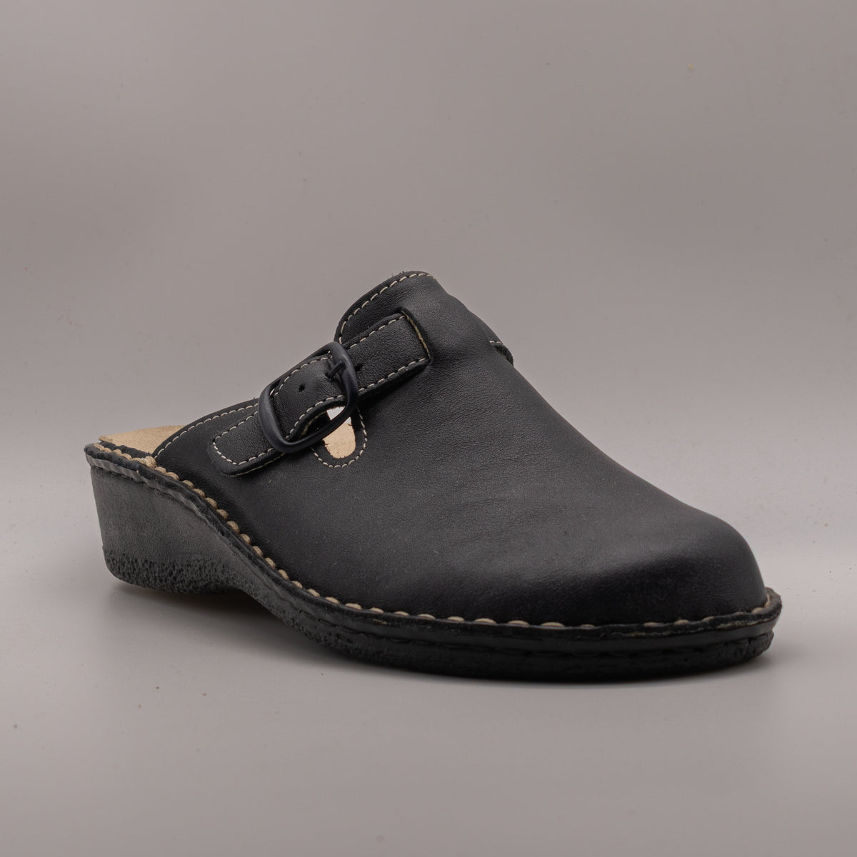 Cinzia Soft IM2020 – Ciabatte donna in pelle con plantare estraibile - blu - scarpe di qualità venduta a Milano da Pli-Pla
