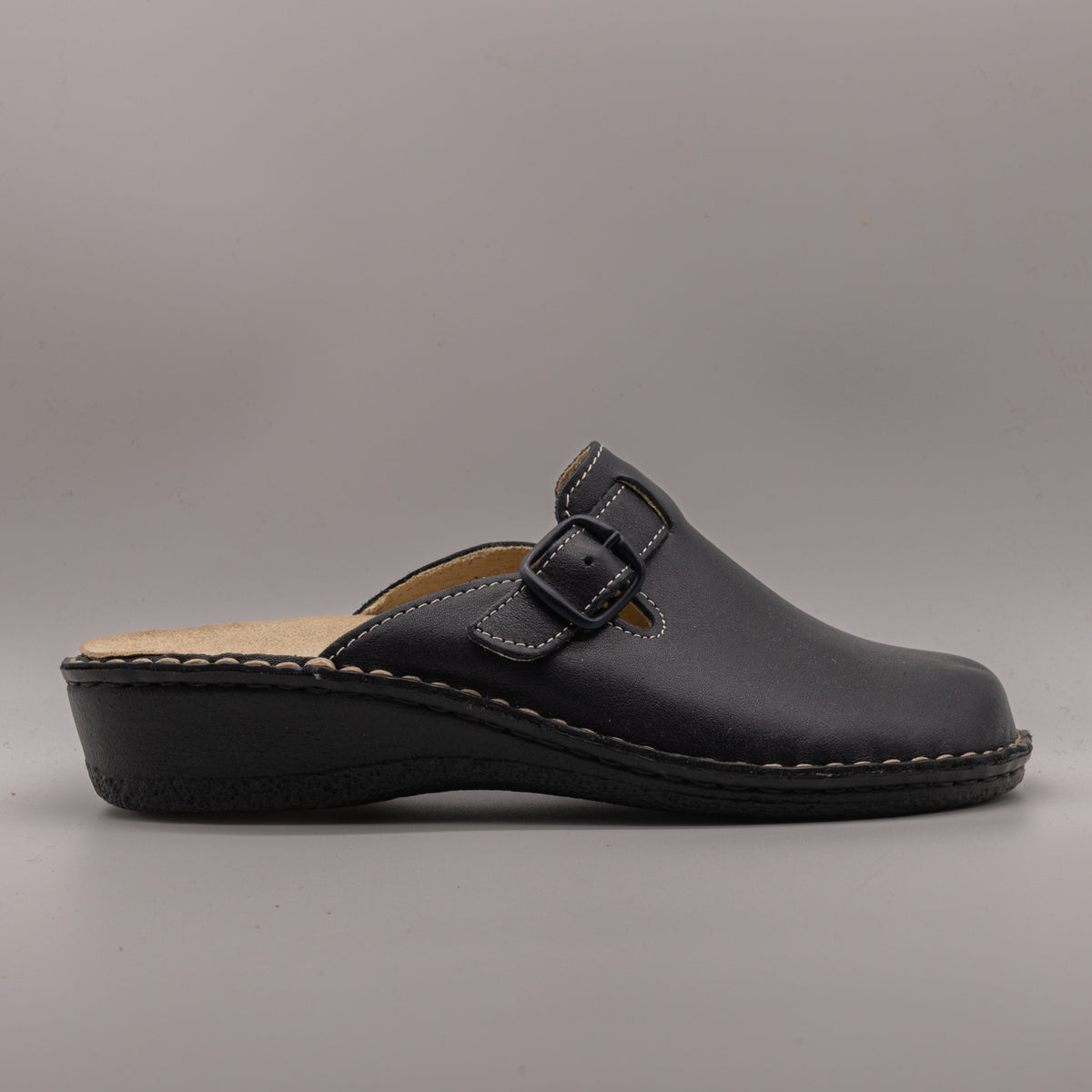 Cinzia Soft IM2020 – Ciabatte donna in pelle con plantare estraibile - blu - scarpe di qualità venduta a Milano da Pli-Pla