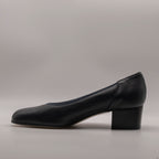 Cinzia Valle 2296 Dècolletè in pelle da donna con tacco blu - scarpe di qualità venduta a Milano da Pli-Pla