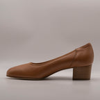 Cinzia Valle 2296 Dècolletè in pelle da donna con tacco cuoio - scarpe di qualità venduta a Milano da Pli-Pla