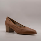 Cinzia Valle 2296 Dècolletè in pelle da donna con tacco cuoio - scarpe di qualità venduta a Milano da Pli-Pla