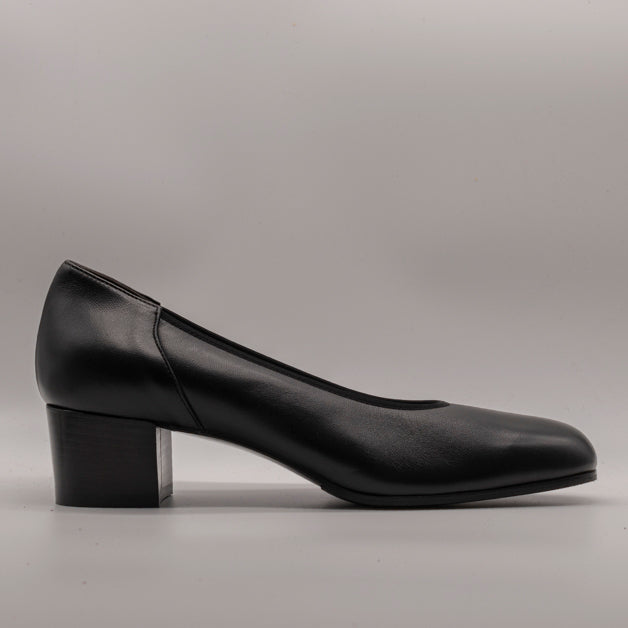 Cinzia Valle 2296 Dècolletè in pelle da donna con tacco nero - scarpe di qualità venduta a Milano da Pli-Pla