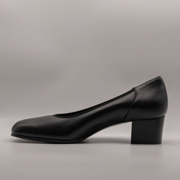 Cinzia Valle 2296 Dècolletè in pelle da donna con tacco nero - scarpe di qualità venduta a Milano da Pli-Pla