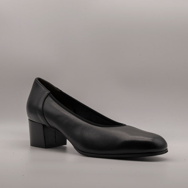 Cinzia Valle 2296 Dècolletè in pelle da donna con tacco nero - scarpe di qualità venduta a Milano da Pli-Pla