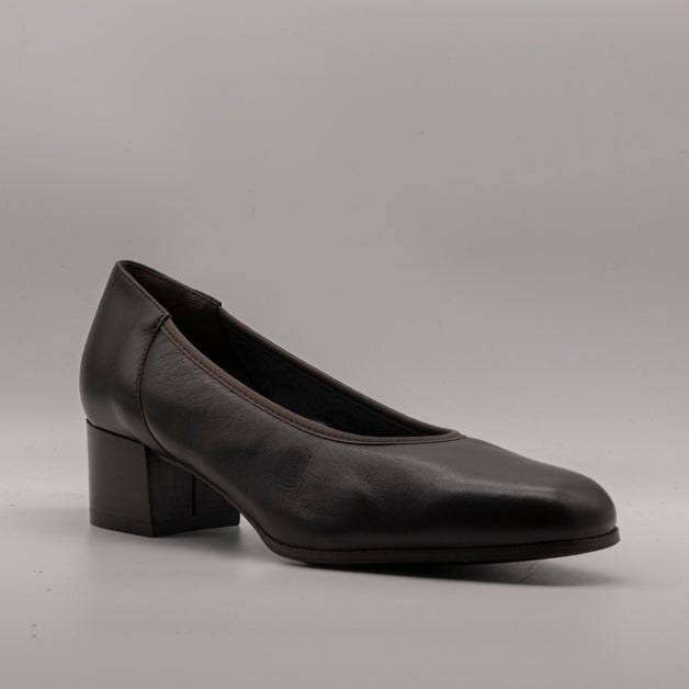 Cinzia Valle 2296 Dècolletè in pelle da donna con tacco testa di moro - scarpe di qualità venduta a Milano da Pli-Pla