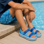 Crocs Crocband Cruiser Sandal Kid – sandalo leggero con doppio velcro - azzurro venetian/blue bolt - scarpe di qualità venduta a Milano da Pli-Pla