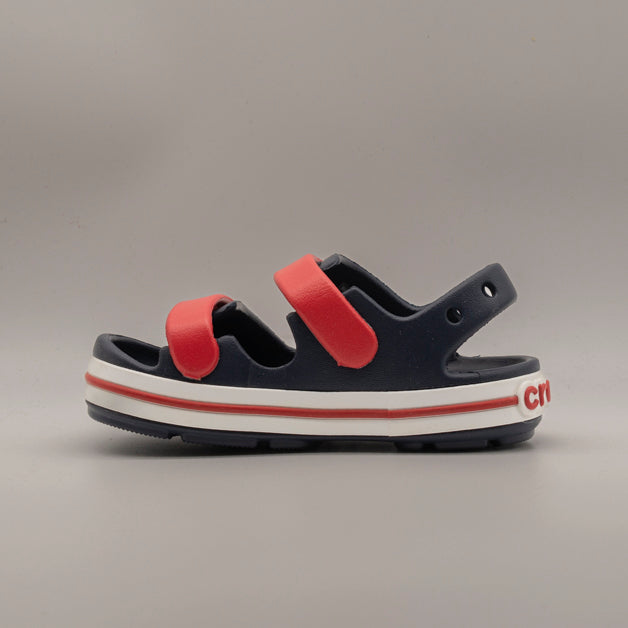 Crocs Crocband Cruiser Sandal Kid – sandalo leggero con doppio velcro - blu Navy/varsity Red - scarpe di qualità venduta a Milano da Pli-Pla