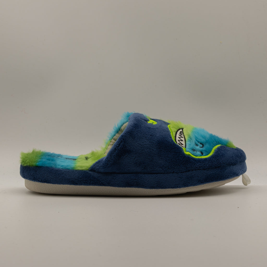 De Fonseca Roma – Pantofole bambino con dinosauro in velluto - blu - scarpe di qualità venduta a Milano da Pli-Pla