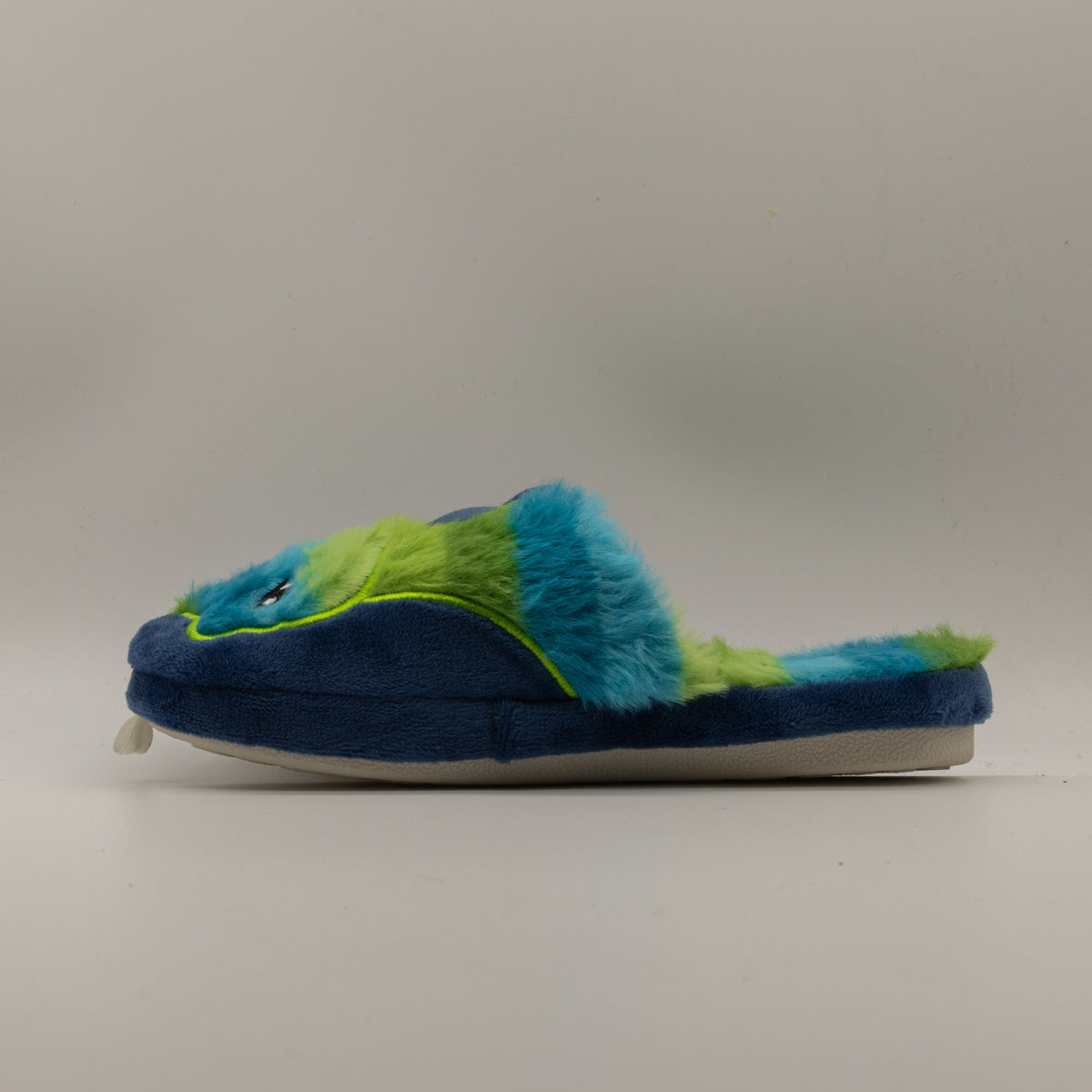 De Fonseca Roma – Pantofole bambino con dinosauro in velluto - blu - scarpe di qualità venduta a Milano da Pli-Pla