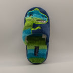 De Fonseca Roma – Pantofole bambino con dinosauro in velluto - blu - scarpe di qualità venduta a Milano da Pli-Pla