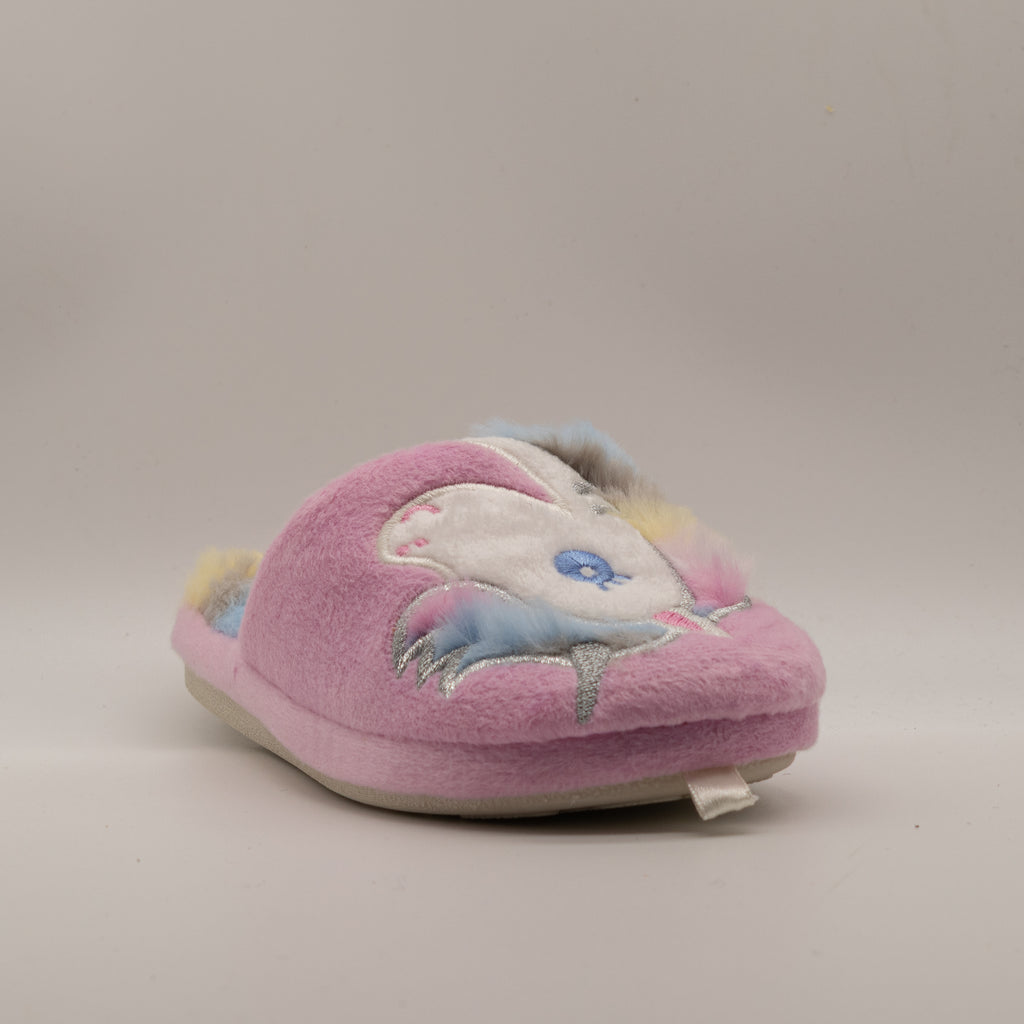 De Fonseca Roma – Pantofole bambino con unicorno in velluto - rosa - scarpe di qualità venduta a Milano da Pli-Pla