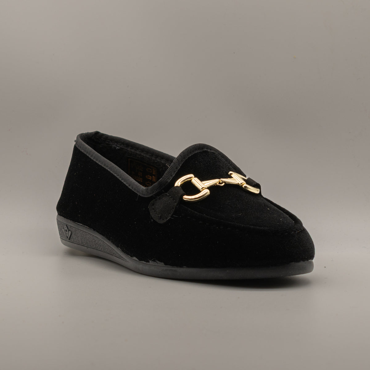 Dorea LB 557 – Mocassini donna in velluto foderati - nero - scarpe di qualità venduta a Milano da Pli-Pla