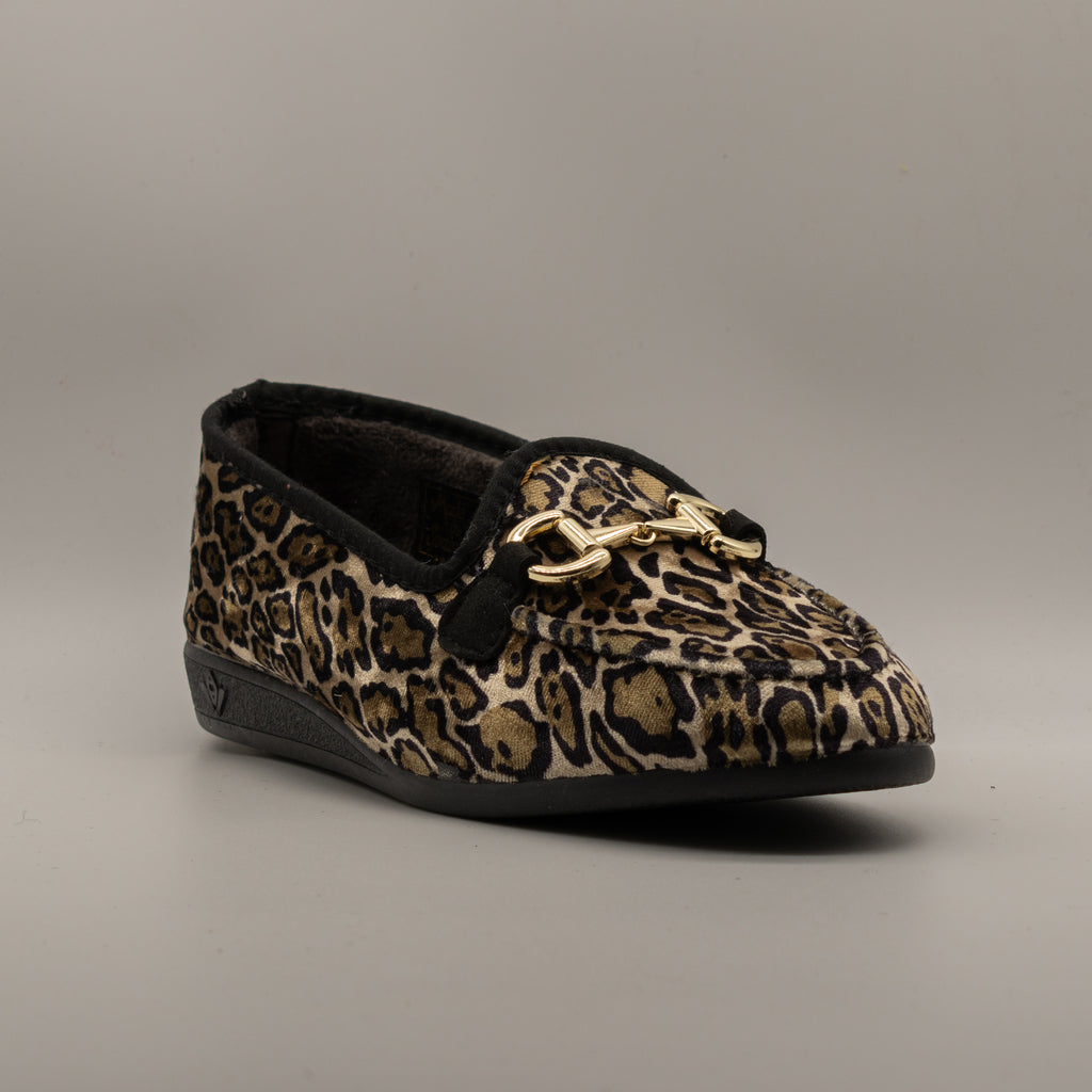 Dorea LB 658 – Mocassini donna in velluto foderati - ghepardo - scarpe di qualità venduta a Milano da Pli-Pla