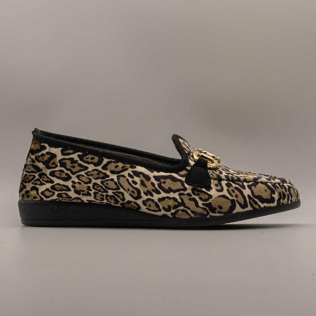 Dorea LB 658 – Mocassini donna in velluto foderati - ghepardo - scarpe di qualità venduta a Milano da Pli-Pla