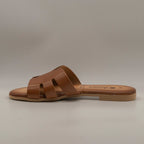 Dorea 5102 – ciabattina in pelle con plantare imbottito comfort - cuoio - scarpe di qualità venduta a Milano da Pli-Pla