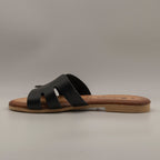 Dorea 5102 – ciabattina in pelle con plantare imbottito comfort - nero - scarpe di qualità venduta a Milano da Pli-Pla