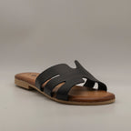 Dorea 5102 – ciabattina in pelle con plantare imbottito comfort - nero - scarpe di qualità venduta a Milano da Pli-Pla