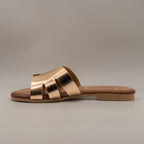 Dorea 5102 – ciabattina in pelle con plantare imbottito comfort - oro - scarpe di qualità venduta a Milano da Pli-Pla