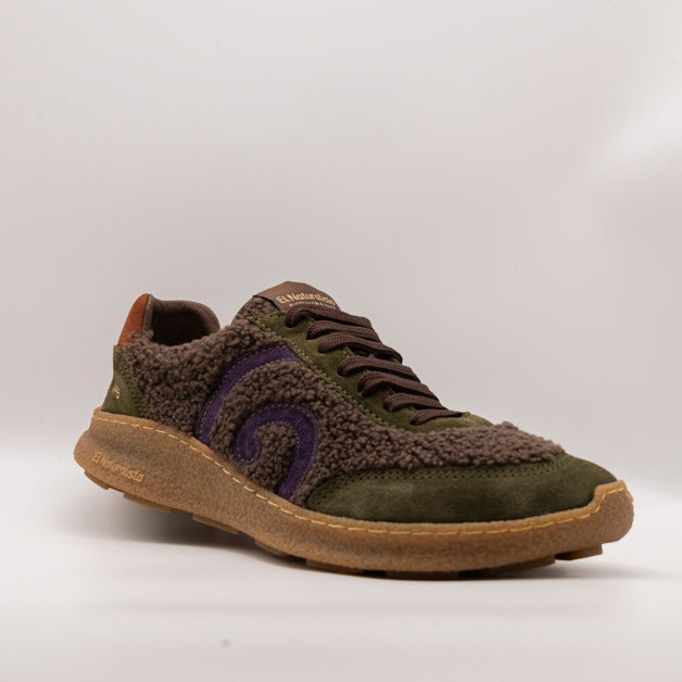 El Naturalista scarpa barefoot pelle e lana Oroel 5435B verde - scarpe di qualità venduta a Milano da Pli-Pla