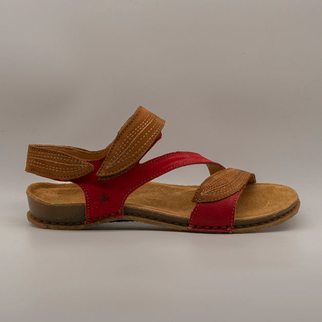 El Naturalista 5810S Panglao – sandalo in pelle con doppio velcro e suola riciclata - cuoio/rosso Tibet - scarpe di qualità venduta a Milano da Pli-Pla